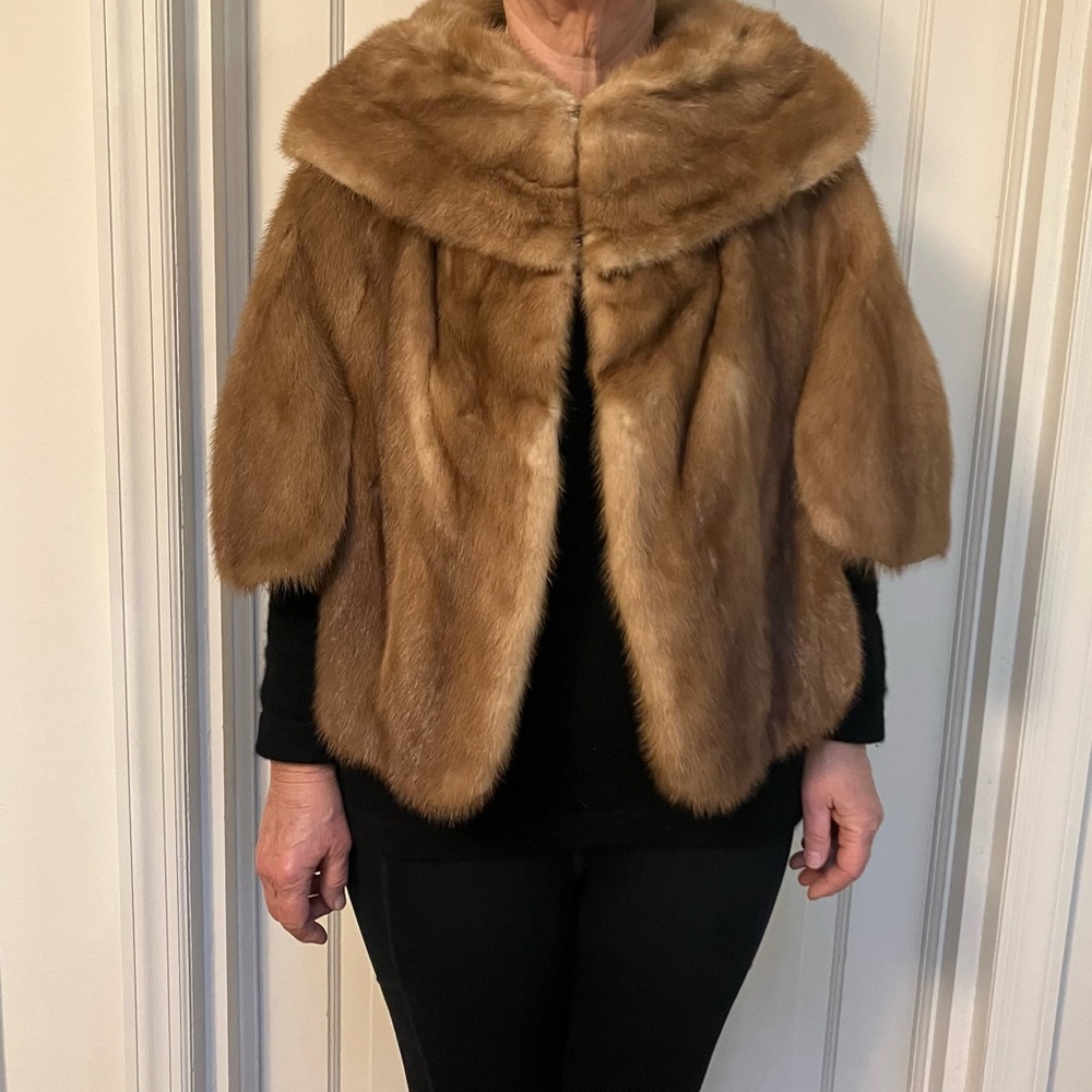 Vintage Real Mink Fur Stole S M L